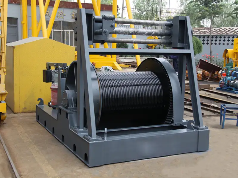 industrial spooling device on winch equipment