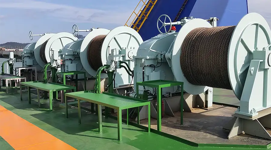 wire rope pulling winch group